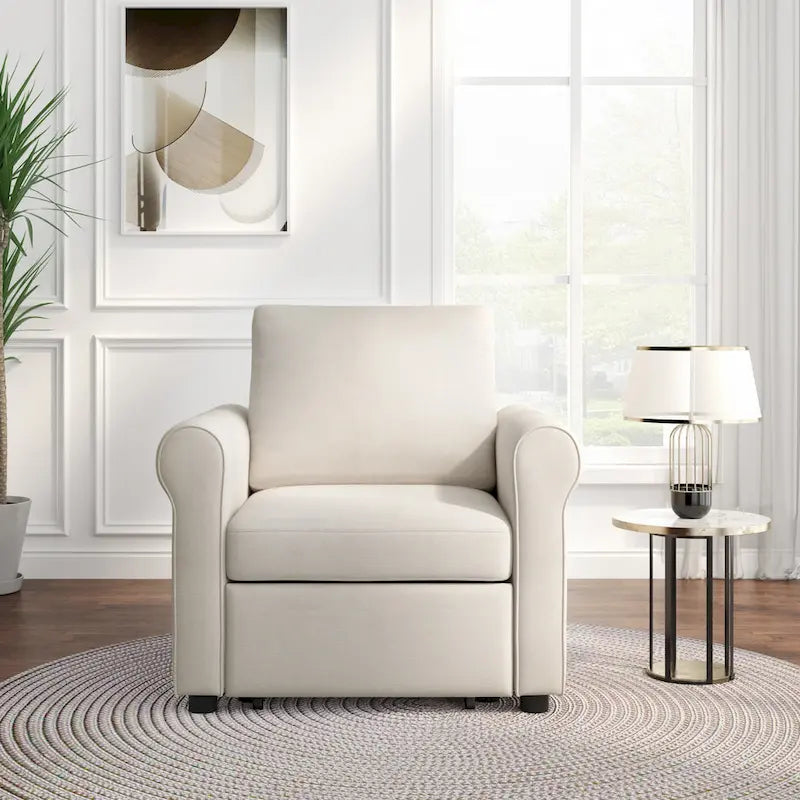 Fauteuil-lit convertible 3-en-1 – Canapé, chaise longue et lit avec dossier réglable