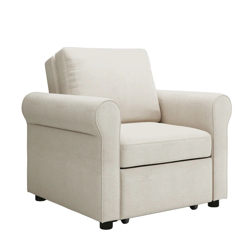 Fauteuil-lit convertible 3-en-1 – Canapé, chaise longue et lit avec dossier réglable