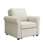 Fauteuil-lit convertible 3-en-1 – Canapé, chaise longue et lit avec dossier réglable