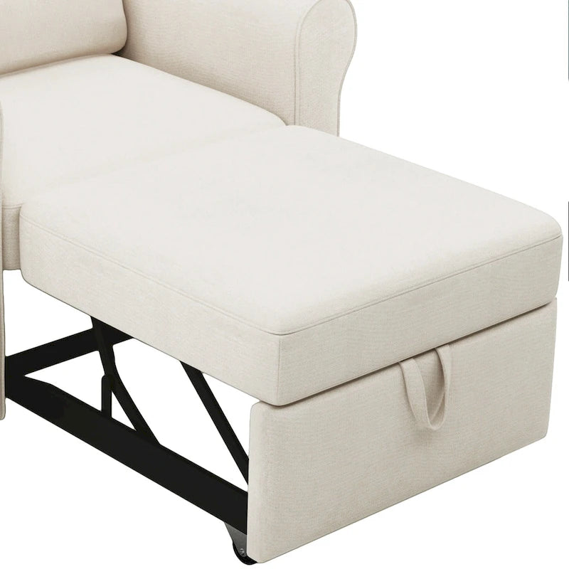 Fauteuil-lit convertible 3-en-1 – Canapé, chaise longue et lit avec dossier réglable