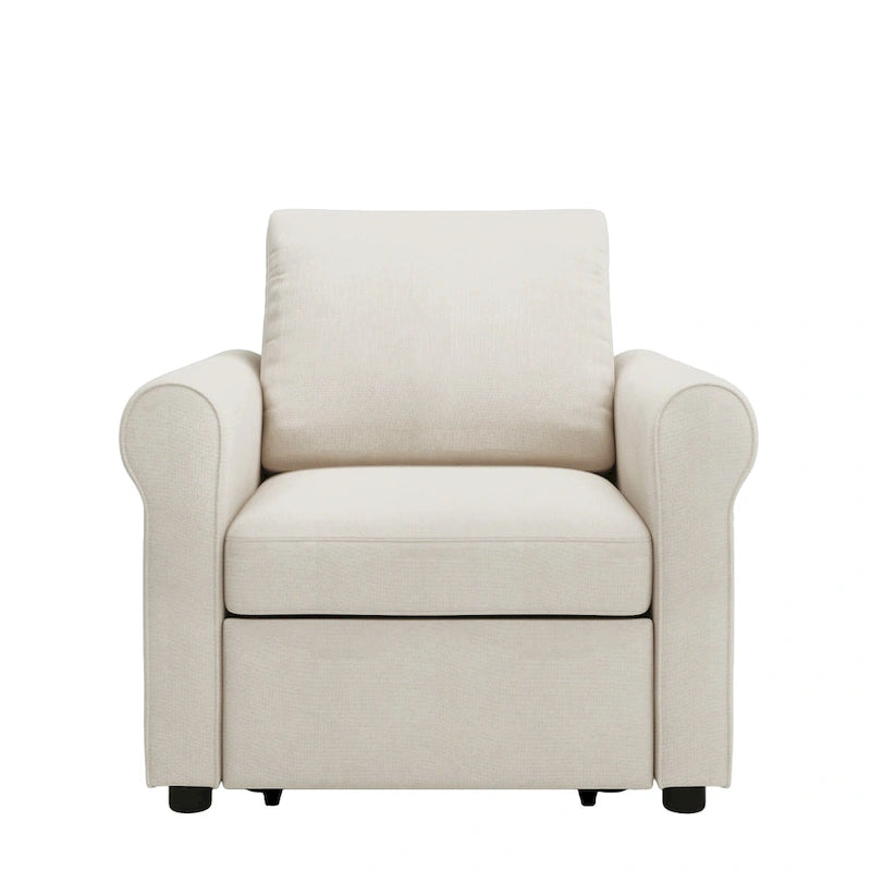 Fauteuil-lit convertible 3-en-1 – Canapé, chaise longue et lit avec dossier réglable
