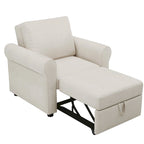 Fauteuil-lit convertible 3-en-1 – Canapé, chaise longue et lit avec dossier réglable