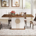 Table de salle à manger rectangulaire de 55 pouces avec plateau en bois