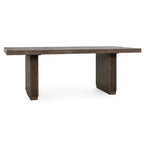 Table de salle à manger en pin recyclé de 82 pouces avec piètement rainuré