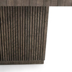 Table de salle à manger en pin recyclé de 82 pouces avec piètement rainuré