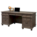 Bureau de direction à double piédestal gris délavé