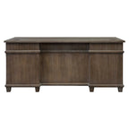 Bureau de direction à double piédestal gris délavé
