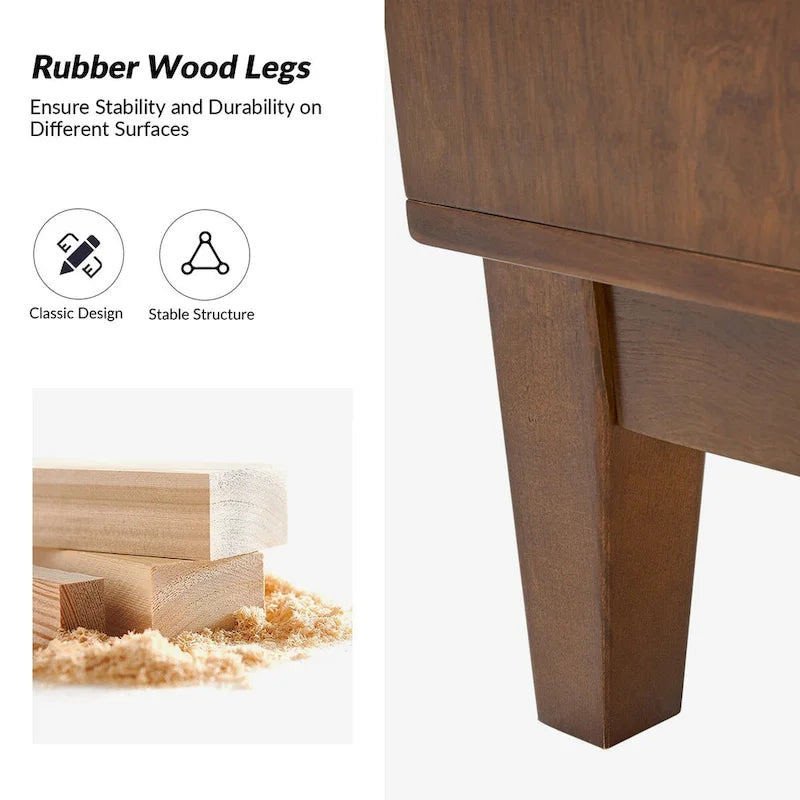Enfilade géométrique Mid-Century avec étagères réglables, 152 cm