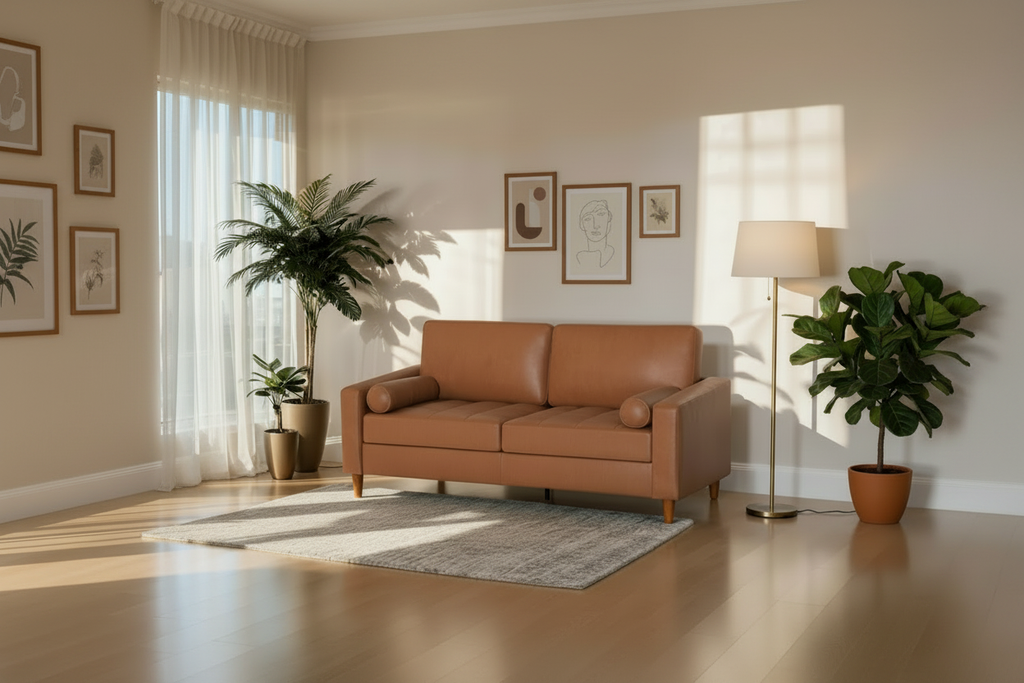 Mid-Century Modern Sofa - Extended Left Background